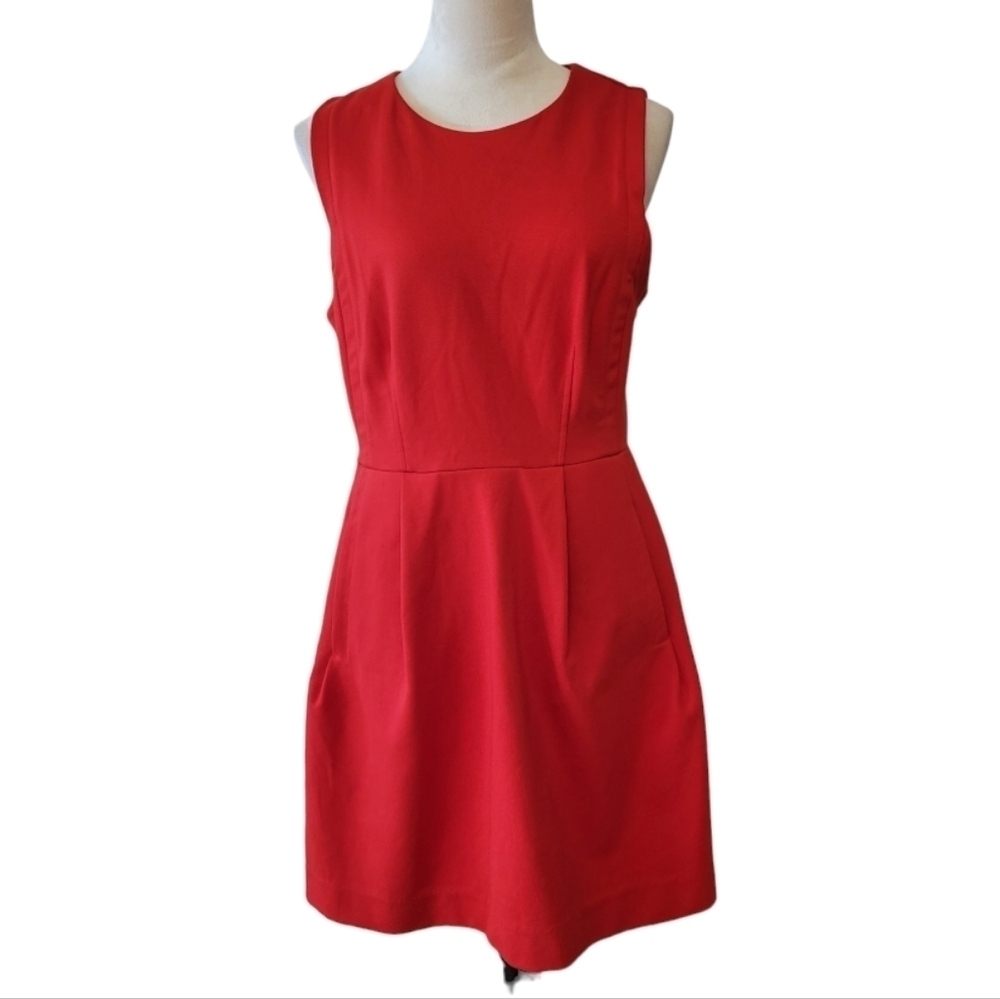 Madewell Red Fit & Flare Sleeveless Dress Size 10